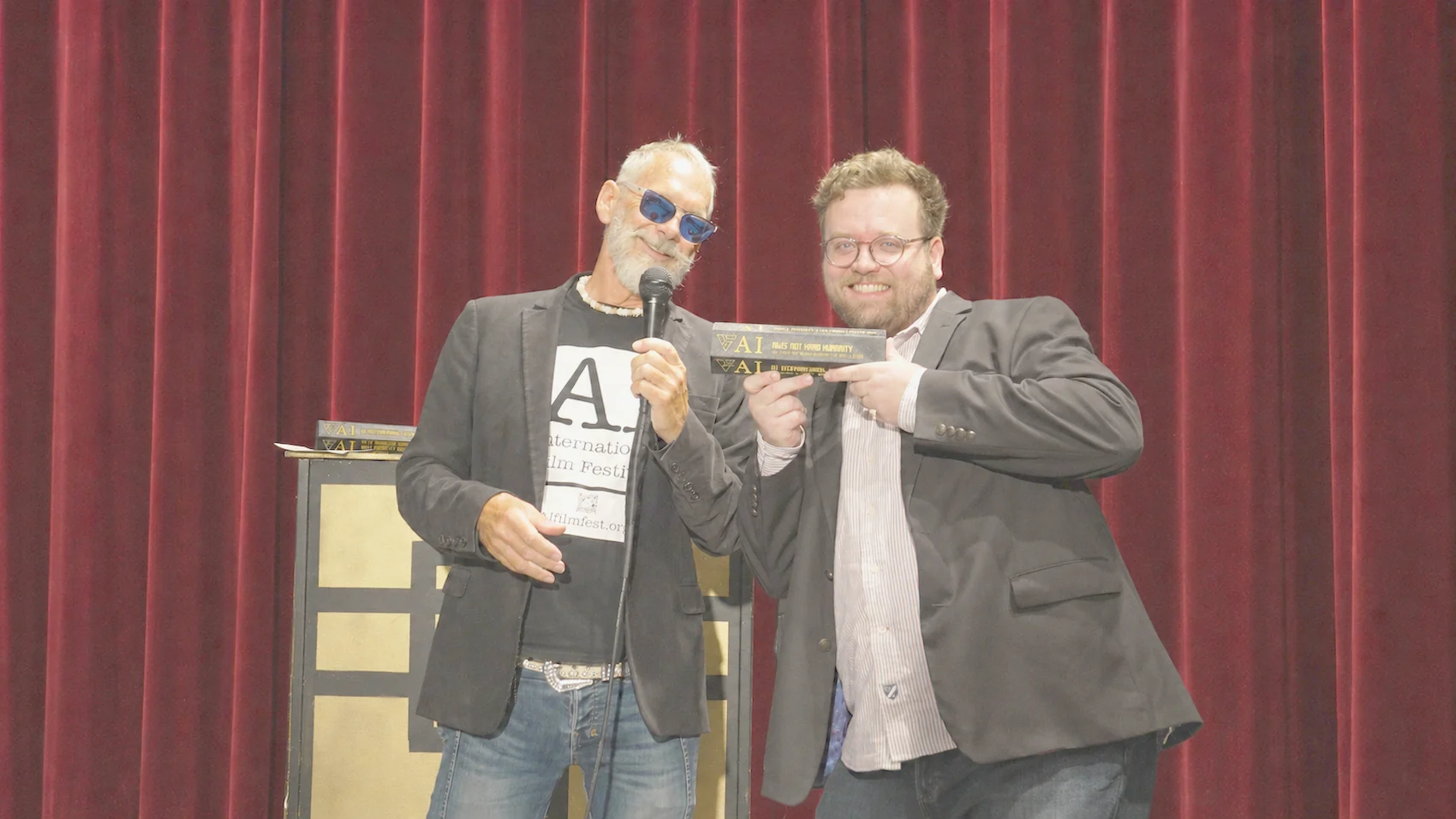 An award presented on stage at the AI International Film Festival, Hollywood