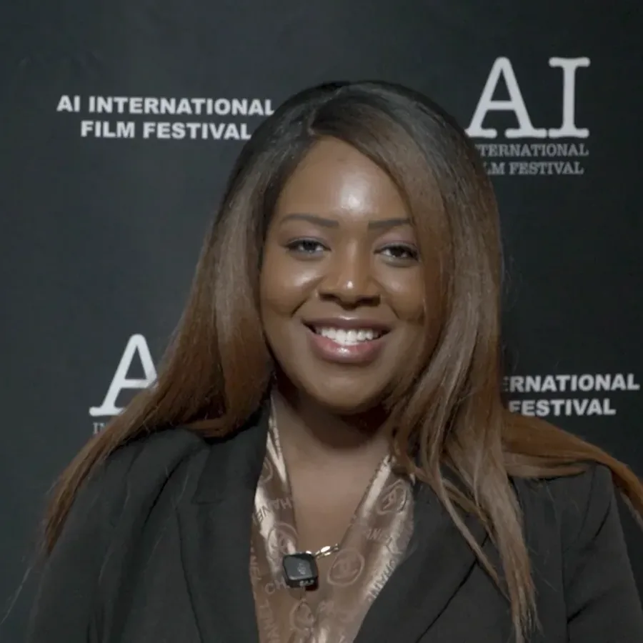 Rosaline Oketola at the AI International Film Festival, Hollywood