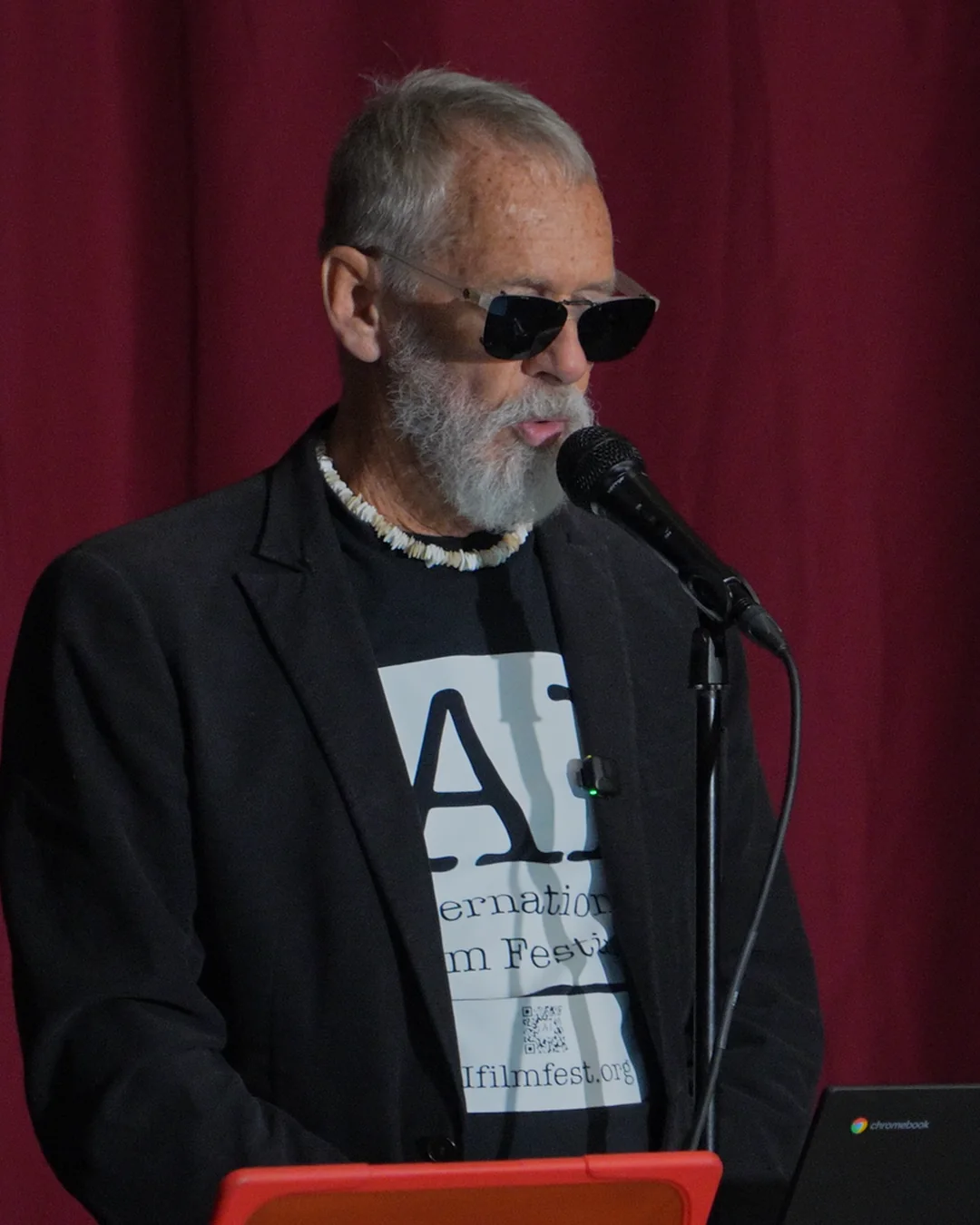 Bert Holland on stage at the festival
