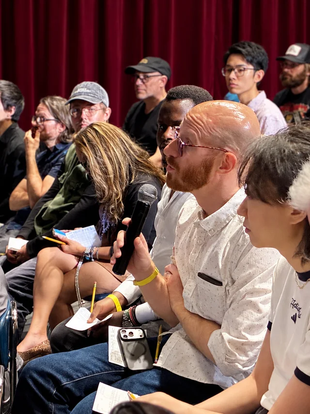 The audience during the Q and A