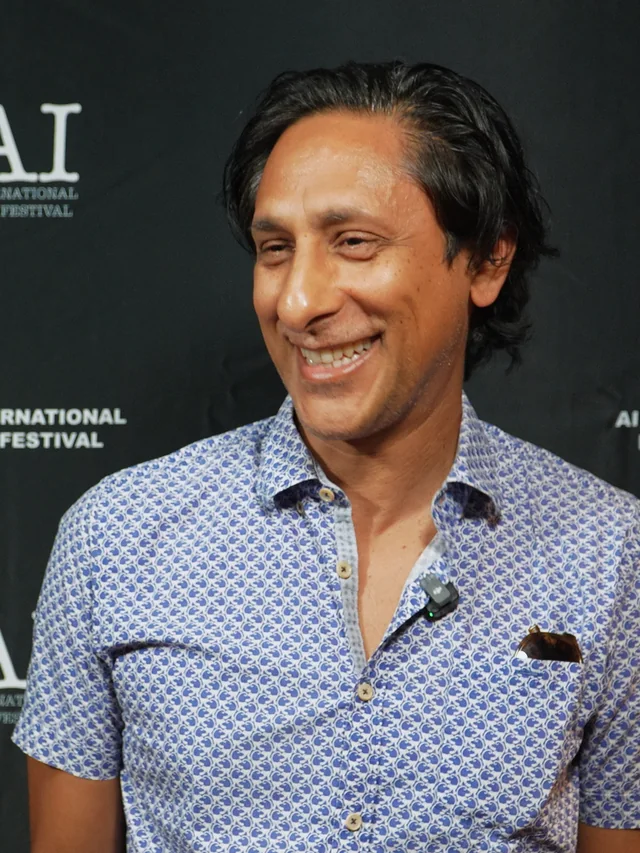 Anil Barai interviewed at the step and repeat