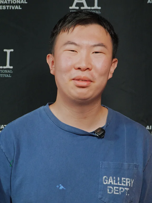 Ze Yu Ren interviewed at the step and repeat